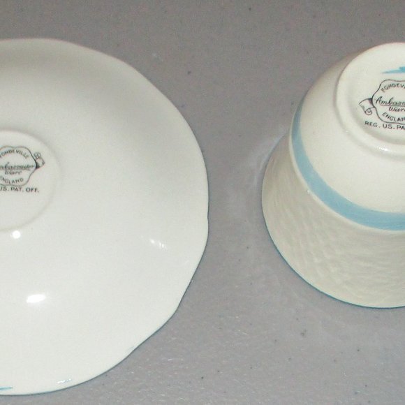 Luneville Espresso Demitasse Cup and Saucer KG France Vintage Porcelain Teacup - Picture 6 of 6